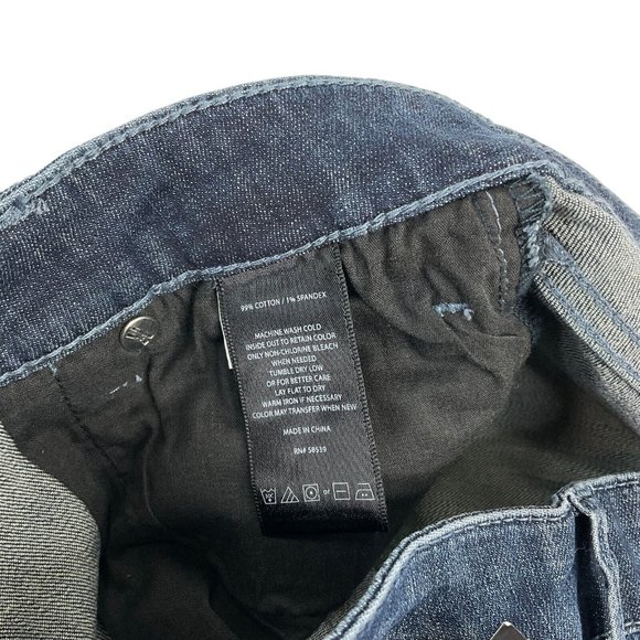 Kut from the Kloth Jeans Womens Sz 2 Blue Bardot Crop Skinny Boyfriend Denim NWT - Picture 6 of 10